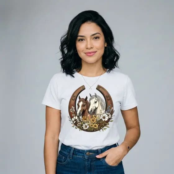 Camiseta Feminina Estilo Country Rodeio cowgirl blusa estampado Boiadeira Sertaneja