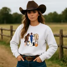 Moletom Feminino medicina veterinaria  Estilo Sertanejo Vaqueira Rodeio blusa de frio
