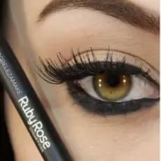 Lápis para Olhos Delineador à Prova D'água - Carbon Black / Preto - Ruby Rose (HB050
