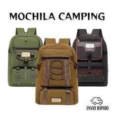 Mochila Lona Média Reforçada Camping Trabalho Trilha