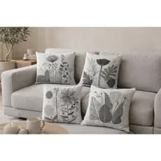 Kit 4 Capa de Almofada Decorativa Mãe Brasil  40x40cm Elegante e Moderna Com Zíper  - Promoção