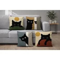 Kit 4 Capas De Almofadas Pet Cachorros e Gatos de 42x42cm - Oferta