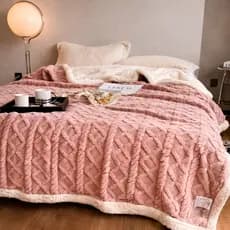 Edredom Mantinha Glamour sherpa Dupla-Face Casal Queen 2,10 x 1,90Modelo Elegante Casadinho Coberdrom manta - Promoção
