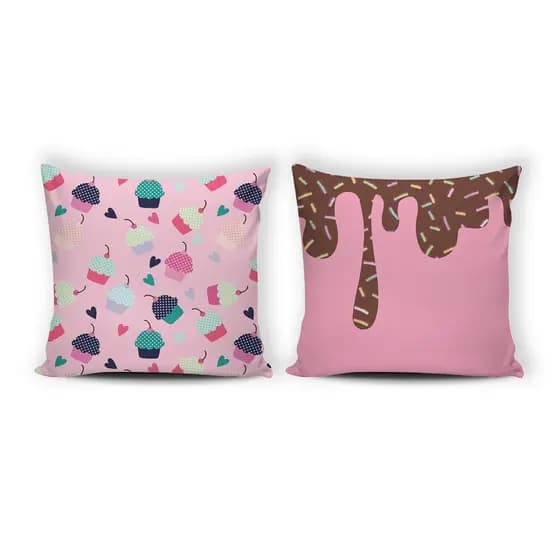 Kit 2 Capa De Almofada Decorativa de 42x42cm Com Ziper Compatível a Refil de 45x45cm - Promoção