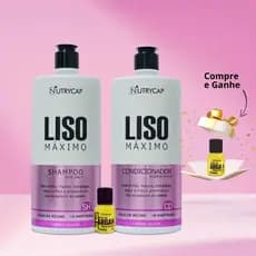 Kit + Brinde Cabelos Lisos e com Frizz com Shampoo e Condicionador Liso Máximo