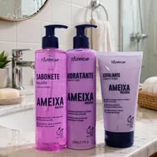 Kit Ameixa Negra Nutry Cap Sabonete+Hidratante+Esfoliante Corporal e Facial | Maciez e Perfumada