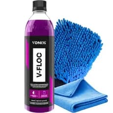 Kit Shampoo Automotivo V-Floc Vonixx Luva e Pano Microfibra