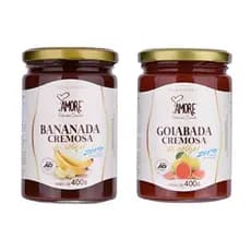 Bananada Cremosa + Goiabada Cremosa Zero Açúcar Amore 400g sabor máximo