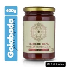 Kit 3 Goiabada Cremosa Zero Açúcar 400g Tesouro Real