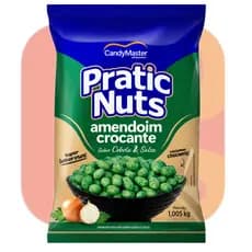 Amendoim Crocante Cebola e Salsa Pratic Nuts 1,005KG Sabor Inigualável