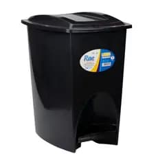 Lixeira Plástica Retangular 7 Litros Preto com Pedal Resistente