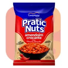 Amendoim Crocante Pimenta Vermelha Pratic Nuts 1,005KG Sabor Inigualável