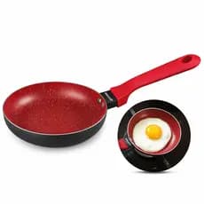 Frigideira frita ovos Sem Oleo Revestimento Cerâmica Antiaderente N14 Fogão Cooktop Vermelha Duralar