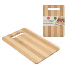 Tabua De Corte De Madeira / Bambu Multiuso Retangular 24x16