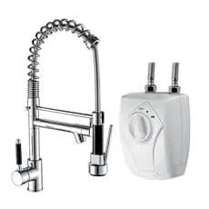 Kit Torneira Gourmet Monocomando Metal 50cm + Aquecedor Elétrico Funcional
