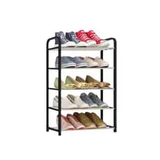 Sapateira Organizador Rack De Sapatos Desmontável 5 Andares 15 pares Altura 68 cm Sandálias Quarto Lavanderia