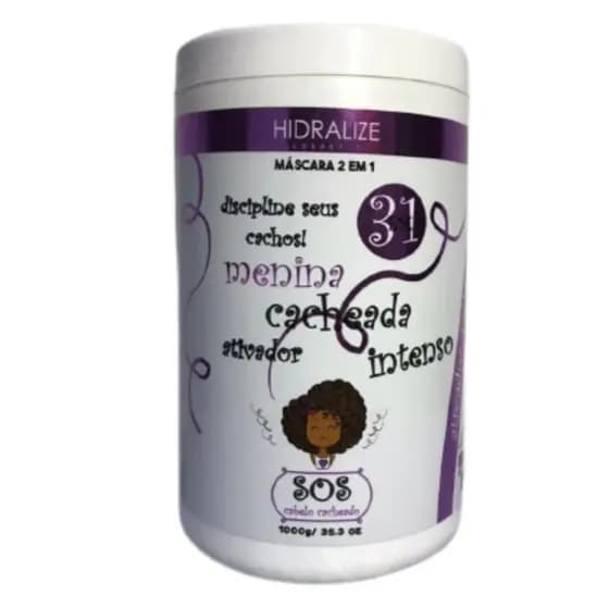 Máscara Ativador de Cachos Menina Cacheada 3x1Volume Definição 1 Kg Hidralise