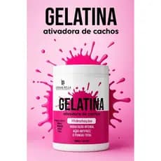 Gelatina Ativadora De Cachos 1Kg Linda&Bella Hidratação Definição Volume