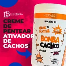Máscara Bomba Cachos Sos Ativador de cachos e Creme de Pentear 1kg Hidralize