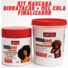 Kit Mascara Mel Cola Gel Fitagem Finalizador HidraMel
