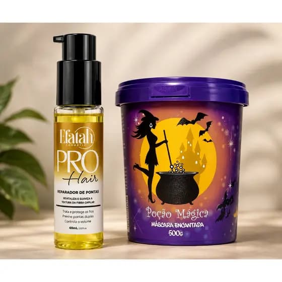 Kit Mascara Poção Magica Oleo Reparador de Pontas 60ml