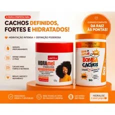 Kit Hidra Mel Cola  Fitagem 500g+ Creme de Pentear 1kg Bomba Cachos