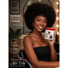 Mel Cola Hidra Definidor Fixador de Cabelos Gelatina Cabelos Cacheados Ondulados Crespo Fixação 500G