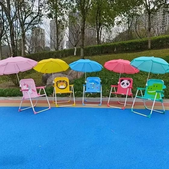 Cadeira de Praia Dobrável Guarda Sol Criança, Praia, Piscina e Lazer