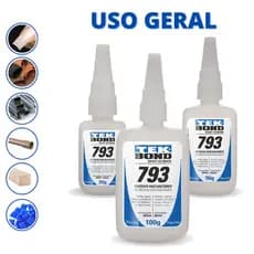 Cola Tek Bond 793 20g - Adesivo Instantâneo de Uso Geral | Ideal para Unhas, Plástico, Madeira
