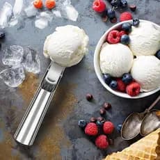 Colher de sorvete de aço inoxidável Colher de sorvete Digger Melancia Bola de frutas Bola de biscoito Colher de sorvete Scooper Home Kitchen Gadgets