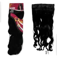 Cabelo Organico Tic Tac 55 cm Ondulado preto 150gr 888-2