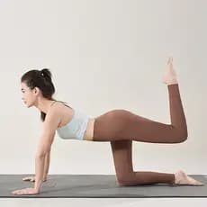Leggings Canelada  Esportivas Simples de Cintura Alta, Cor Sólida e Elástica