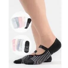 kitcom 3-12 pares meia sapatilha antiderrapante pilates yoga  feminina Tamanho 35-41boa qualidade