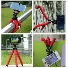 Kit 02, 03, ou 05 Mini Tripés Suporte Para Celular de Mesa Haste Flexível dobrável