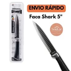Faca 5 Shark Original Line Premium Aço Inox Corte Preciso Cozinha Sushi Comida Japonesa Profissional