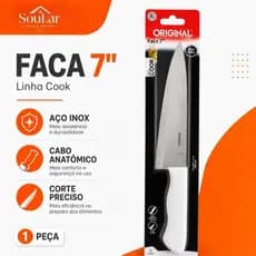 Faca 7" Original Line KIT até 4und Aço Inox Corte Carne Legumes Cozinha Casa Restaurante Churrasco