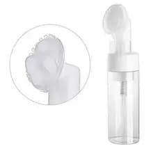 Frasco Pump Espumador Com Escova De Silicone Para Limpeza Facial Skin Care