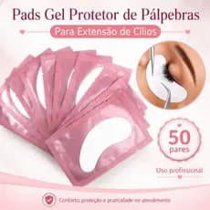 Pads Gel Protetor de Pálpebras para Alongamento de Cílios 50 Pares Descartáveis