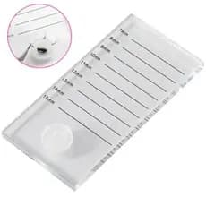 Paleta De Mão Cristal Colagem Fileiras Extensão De Cílios