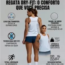 KIT 4 Regata Dry Fit  Esportiva Feminina Fitness Costas Nadador Treino Academia Corrida