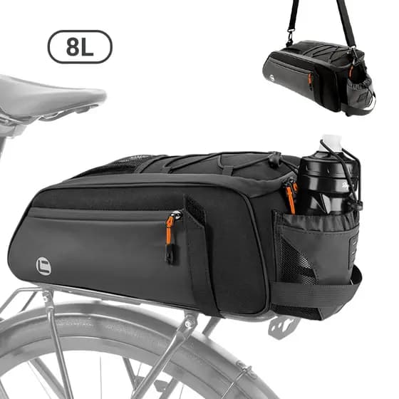 Bolsa Para Bicicleta, Saco Traseiro da Cremalheira Bicicleta, Reflexo À Prova D'água 8L