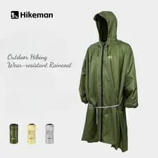Hikeman Caminhadas Ao Ar Livre Capa De Chuva Leve Resistente Desgaste Longo Zíper Para Pesca Ciclismo Mochila Ferramenta