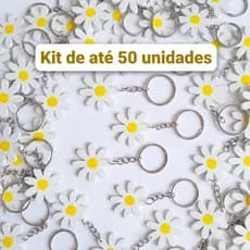 Chaveiro Margarida Branca  Lembrancinha Primavera, eventos, mimos| Aniversário | Chá de Fralda