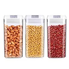 Kit 3 Potes Herméticos Multiuso 1200ML Cozinha Alimentos