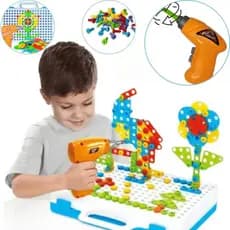 Ferramenta Infantil Kit Parafusadeira De Brinquedo De Montar