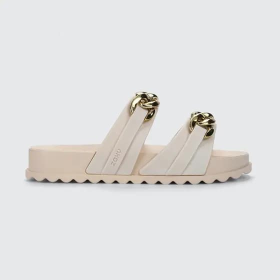 Chinelo Slide Infantil Zaxy On Rosa com Corrente e Brilho