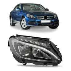 Farol  Para Mercedes C180 2015 a 2018 Com Led Sem Reator