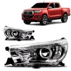 Farol Hilux Pick Up 2016 a 2020 Elétrico Com Motor e Led