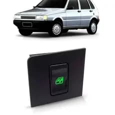 INTERRUPTOR VIDRO ELETRICO UNO 91 92 93 94 95 96 97 98 99 00 01 02 03 LADO DIREITO SIMPLES VERDE