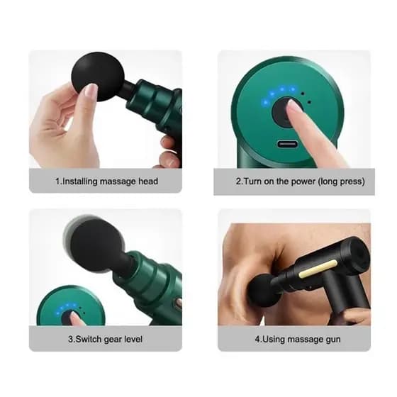 Massageador Elétrico Alta Frequência Profissional Muscular Massagem Otimo para tirar dor e tensao muscular